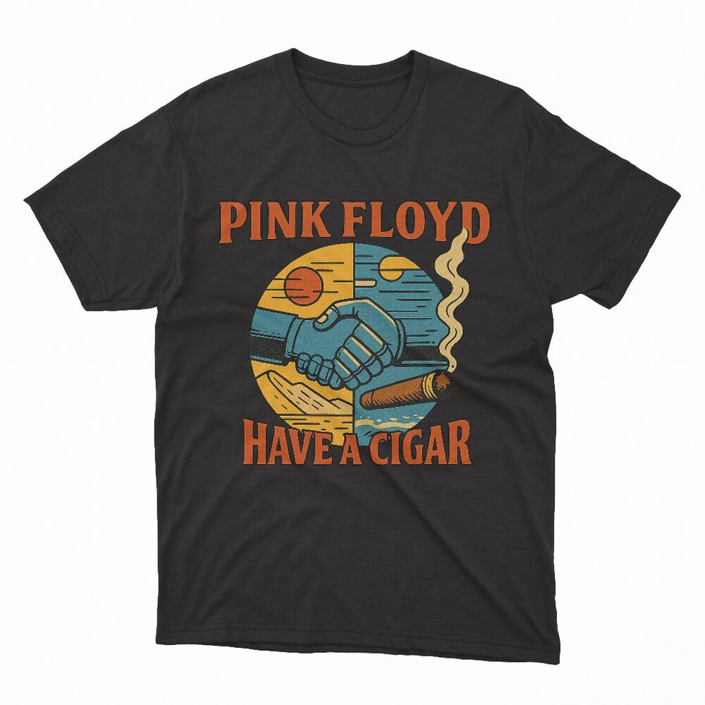 (NEW) Pink Floyd Have A Cigar Black T-Shirt